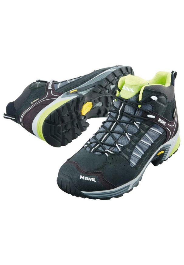 MEINDL - Buty sportowe męskie Meindl SX 1.1 Mid z membraną GTX. Kolor: żółty, wielokolorowy, czarny. Materiał: skóra, guma. Szerokość cholewki: normalna. Technologia: Gore-Tex. Sport: turystyka piesza