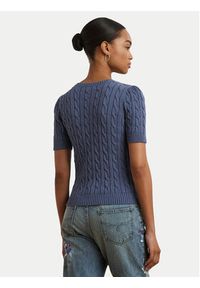 Lauren Ralph Lauren - LAUREN RALPH LAUREN Sweter 200976989001 Niebieski Slim Fit. Kolor: niebieski. Materiał: bawełna #4