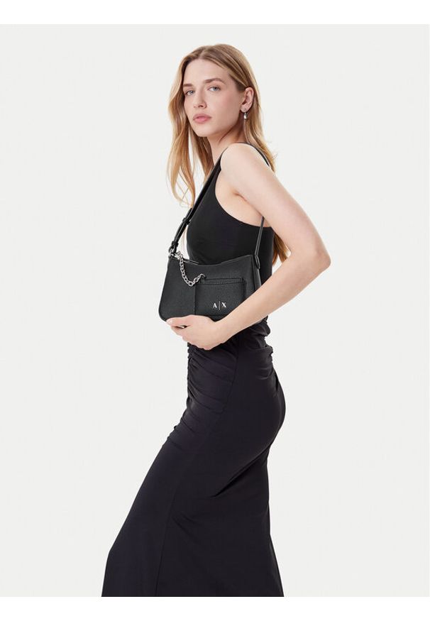 Armani Exchange Torebka XW001571 AF15625 UC001 Czarny. Kolor: czarny. Materiał: skórzane