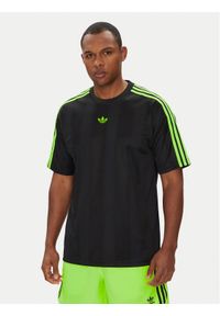 Adidas - adidas T-Shirt adicolor Jacquard JW5878 Czarny Loose Fit. Kolor: czarny. Materiał: syntetyk
