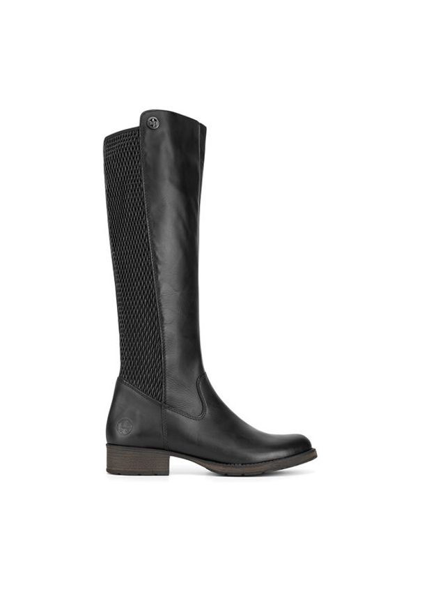 Rieker Kozaki Z9591-00 Czarny. Kolor: czarny. Materiał: skóra