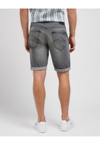 Lee - LEE MĘSKIE SPODNIE JEANSOWE 5 POCKET SHORT WASHED GREY 112349330. Materiał: jeans