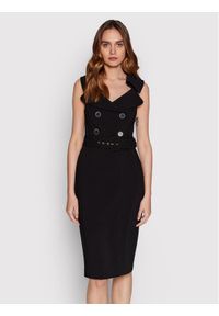 Marciano Guess Sukienka codzienna Audrey 2GGK29 8502Z Czarny Slim Fit. Okazja: na co dzień. Kolor: czarny. Materiał: syntetyk. Typ sukienki: proste. Styl: casual