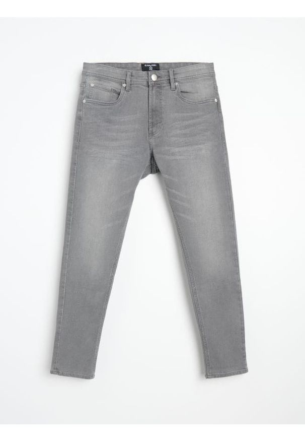 Sinsay - Jeansy slim fit - szary. Kolor: szary