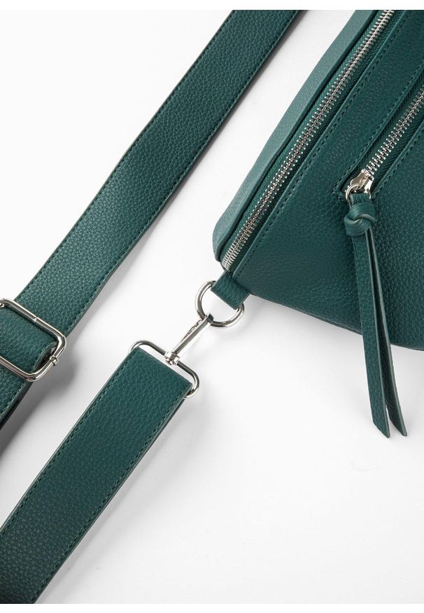 bonprix - Torebka saszetka z odpinanym paskiem na ramię. Kolor: zielony. Rodzaj torebki: na ramię
