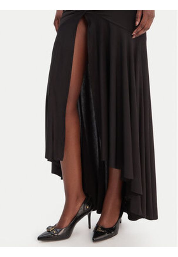 Just Cavalli Sukienka koktajlowa 80PAOB01 CJB04 Czarny Slim Fit. Kolor: czarny. Materiał: syntetyk. Styl: wizytowy