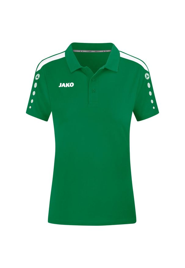 Polo Jako Power. Typ kołnierza: polo. Kolor: zielony. Materiał: materiał. Styl: sportowy. Sport: piłka nożna
