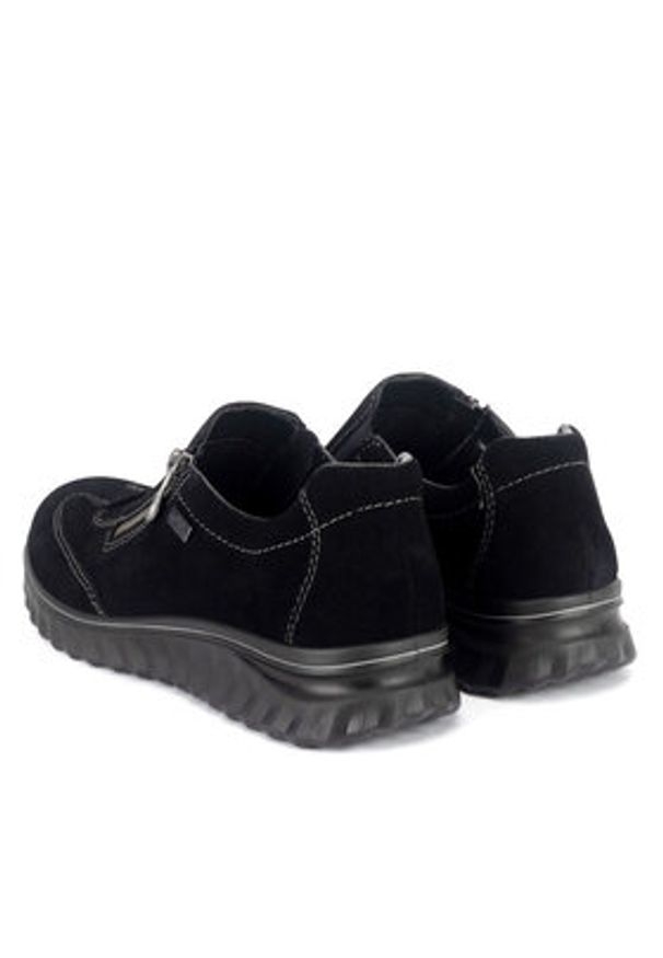 Rieker Półbuty 59071-00 Czarny. Kolor: czarny. Materiał: skóra, zamsz