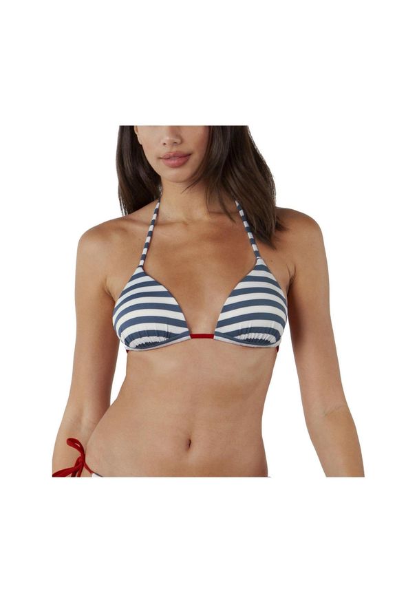 Top bikini damskie Barts Custe Triangle. Kolor: wielokolorowy, niebieski, biały. Wzór: paski