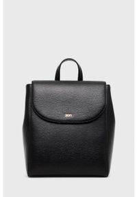 DKNY - Dkny plecak skórzany R21K3R76 damski kolor czarny mały gładki. Kolor: czarny. Materiał: skóra. Wzór: gładki #1
