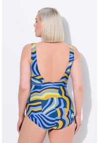 ULLA POPKEN - Damski Strój kąpielowy w kopertowym stylu miękkie miseczki ozdobne kółeczko. Kolekcja: plus size. Kolor: niebieski. Materiał: materiał, elastan, poliamid #2