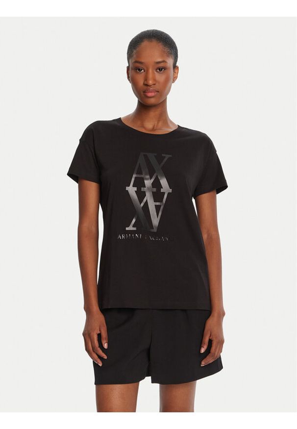 Armani Exchange T-Shirt XW001373 AF10356 UC001 Czarny Regular Fit. Kolor: czarny. Materiał: bawełna