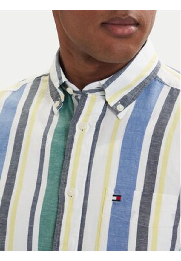 TOMMY HILFIGER - Tommy Hilfiger Koszula MW0MW42454 Kolorowy Regular Fit. Materiał: bawełna. Wzór: kolorowy