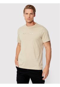 Guess T-Shirt M2BP47 K7HD0 Beżowy Regular Fit. Kolor: beżowy. Materiał: bawełna
