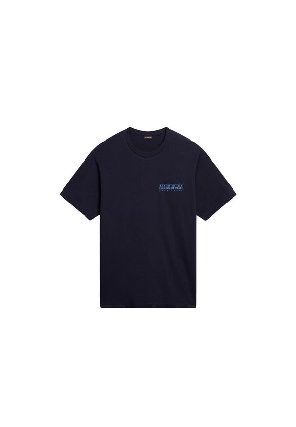 Koszulka Napapijri Hill. Kolor: niebieski. Materiał: bawełna