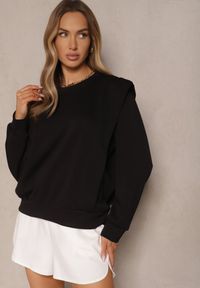 Renee - Czarna Bluza z Wiskozą z Szerokimi Ramionami Alioris. Okazja: na co dzień. Kolor: czarny. Materiał: wiskoza. Styl: elegancki, casual #3