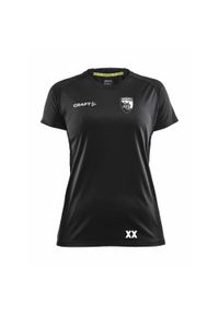 Koszulka sportowa damska Craft 1910143999000. Kolor: czarny. Materiał: poliester. Długość rękawa: krótki rękaw. Długość: krótkie