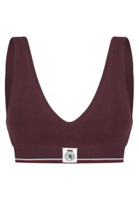 TOMMY HILFIGER - Tommy Hilfiger Biustonosz top UW0UW06062 Bordowy. Kolor: czerwony. Materiał: bawełna