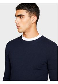 Sisley Sweter 10F2S1C78 Granatowy Slim Fit. Kolor: niebieski. Materiał: bawełna #8
