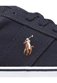 Ralph Lauren - RALPH LAUREN - Sneakersy z logo marki. Kolor: niebieski. Materiał: guma, materiał. Wzór: haft #2