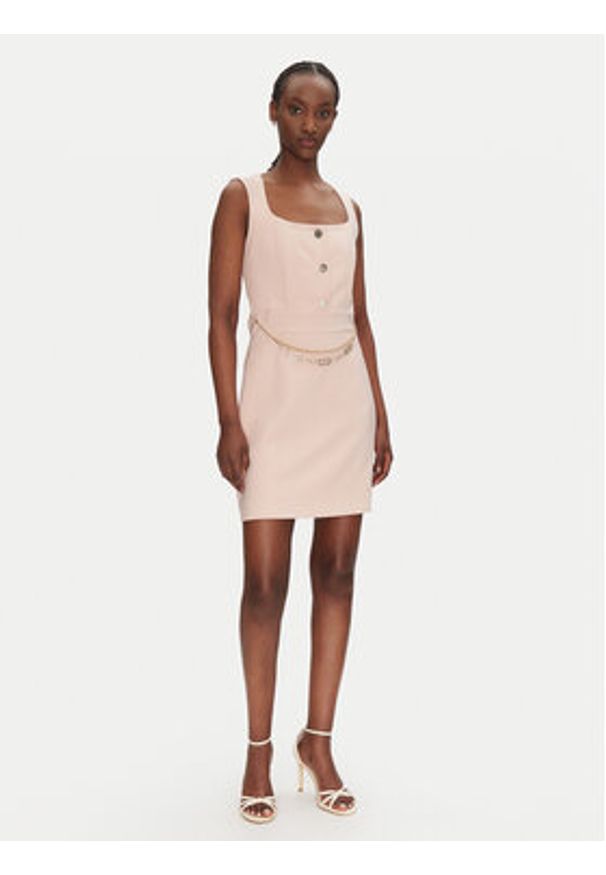 Rinascimento Sukienka koktajlowa CFC0124908003 Różowy Regular Fit. Kolor: różowy. Materiał: syntetyk. Styl: wizytowy