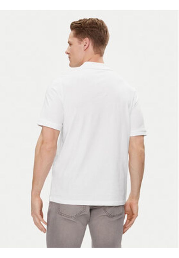 Jack & Jones - Jack&Jones Polo Forest 12248621 Biały Standard Fit. Typ kołnierza: polo. Kolor: biały. Materiał: bawełna, syntetyk