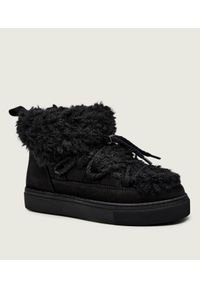 Inuikii - INUIKII TEDDY LOW Śniegowce damskie. Okazja: na co dzień. Kolor: czarny. Materiał: materiał, guma, wełna. Szerokość cholewki: normalna. Sezon: zima. Styl: elegancki, casual #1