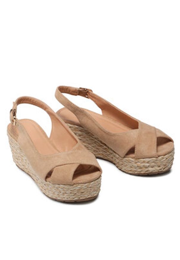 Jenny Fairy Espadryle TS5249-01 Beżowy. Kolor: beżowy. Materiał: materiał