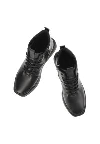 Czarne Botki Artiker Obuwie Damskie Na Koturnie. Kolor: czarny. Materiał: jeans, materiał. Sezon: jesień, lato. Obcas: na koturnie. Styl: klasyczny, elegancki #5