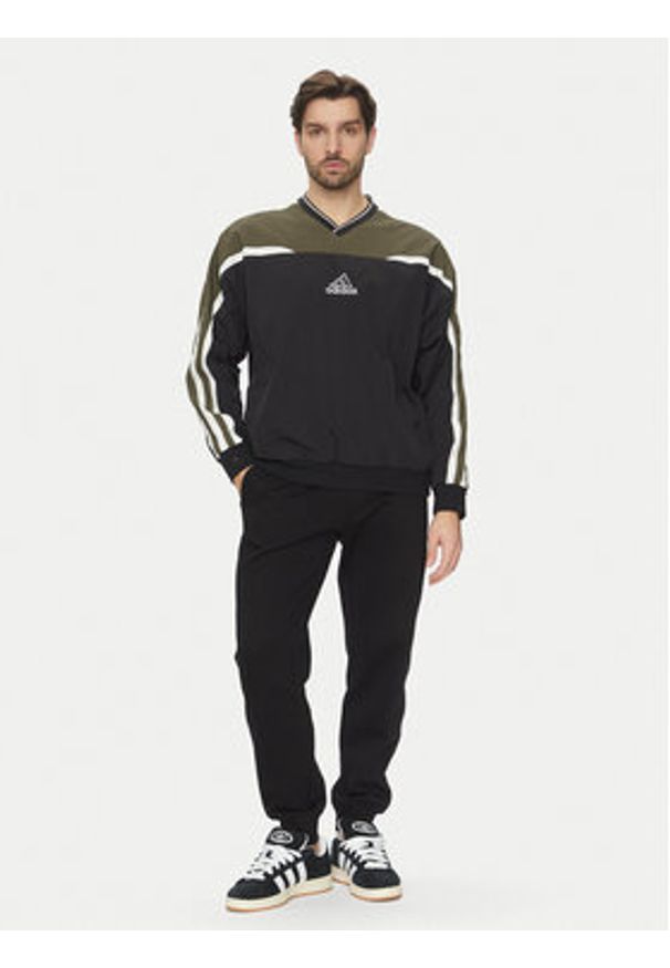 Adidas - adidas Bluza Cutline JD5395 Czarny Loose Fit. Kolor: czarny. Materiał: syntetyk