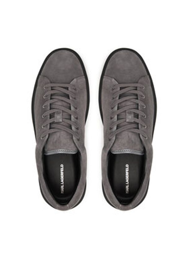 Karl Lagerfeld - KARL LAGERFELD Sneakersy KL53323A Szary. Kolor: szary. Materiał: skóra, zamsz