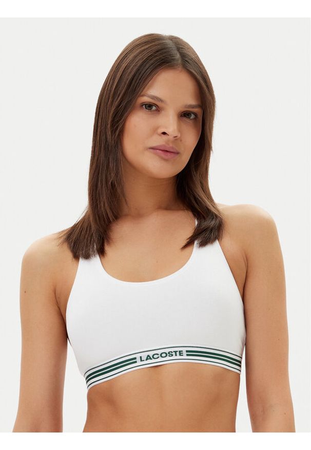 Lacoste Biustonosz top IF8167 Biały. Kolor: biały. Materiał: bawełna