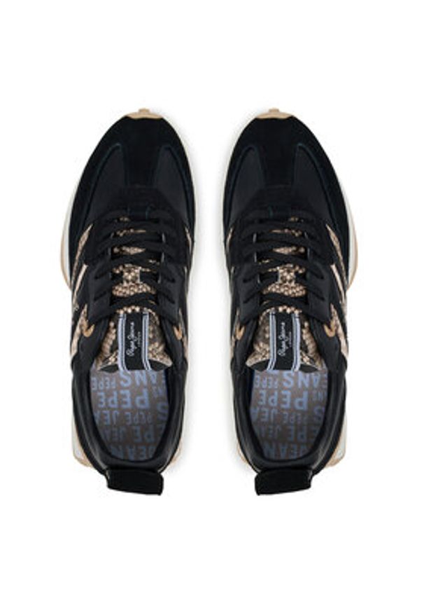 Pepe Jeans Sneakersy Lucky Fenix PLS600019 Czarny. Kolor: czarny. Materiał: zamsz, skóra