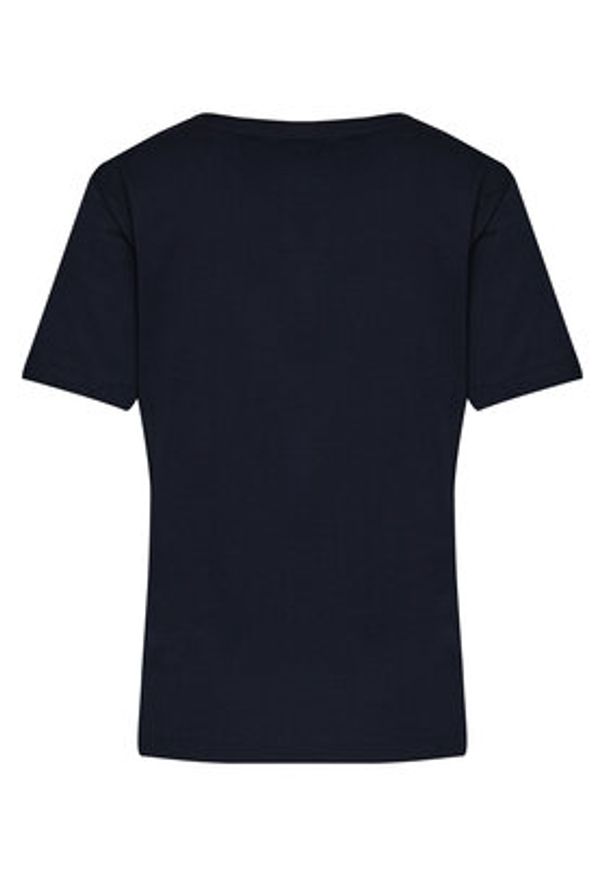 GANT - Gant T-Shirt Shield 4200750 Granatowy Regular Fit. Kolor: niebieski. Materiał: bawełna