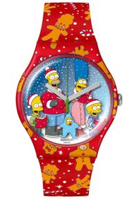 Zegarek Męski SWATCH Wondrous Winter Wonderland The Simpsons Collection SUOZ361