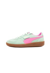 Sneakersy Puma Palermo Damskie. Kolor: zielony. Materiał: syntetyk, skóra, tkanina