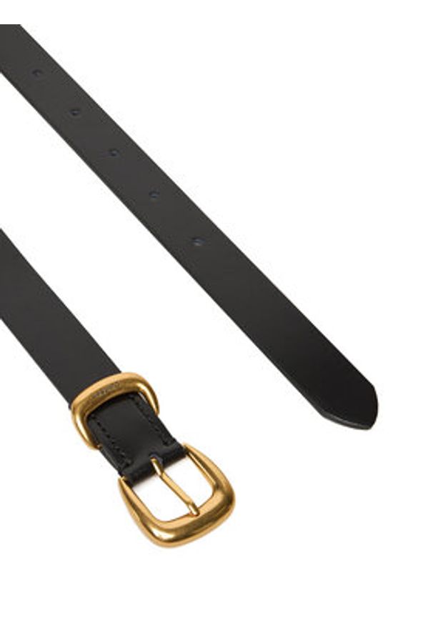 Calvin Klein Pasek Damski Sarah 2 Piece Logo Buckle Belt LV04K7012G Czarny. Kolor: czarny. Materiał: skóra
