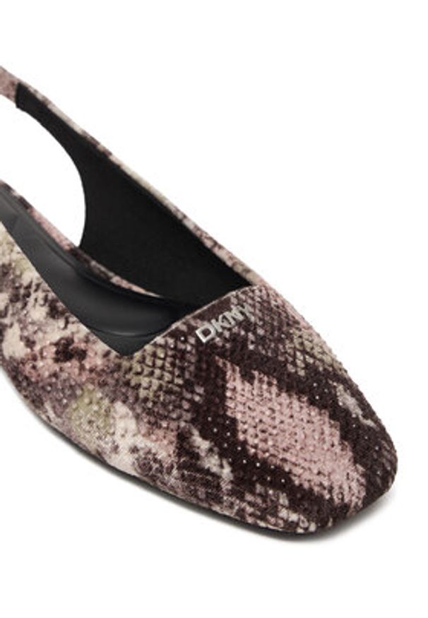 DKNY Baleriny Darrow Logo K1665915 Beżowy. Kolor: beżowy. Materiał: skóra