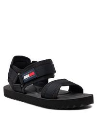 Tommy Jeans Sandały Tjm Sandal Luxe EM0EM01387 Czarny. Kolor: czarny. Materiał: materiał