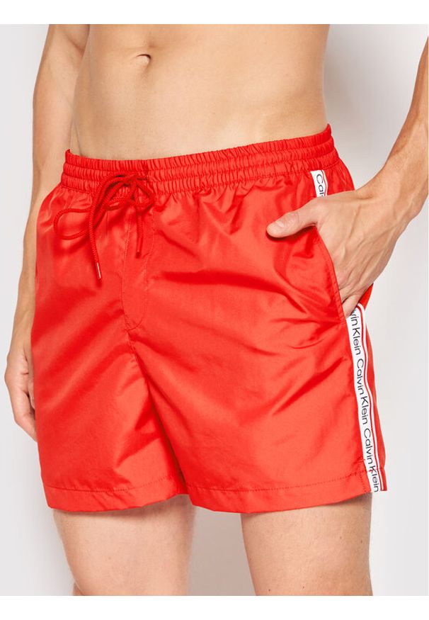 Szorty kąpielowe Calvin Klein Swimwear. Kolor: czerwony
