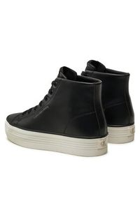 Calvin Klein Jeans Sneakersy Bold Vulc Flatf Mid Lth In YW0YW01634 Czarny. Kolor: czarny. Materiał: skóra