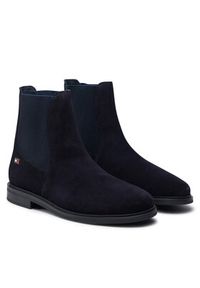 TOMMY HILFIGER - Tommy Hilfiger Sztyblety FW0FW08176 Granatowy. Kolor: niebieski. Materiał: skóra, zamsz #2