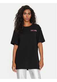 Guess T-Shirt W4GI19 JA914 Czarny Regular Fit. Kolor: czarny. Materiał: bawełna