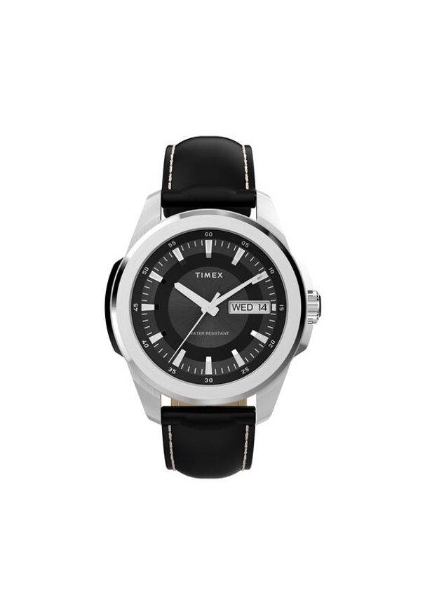 Timex Zegarek Essex TW2Y20600 Czarny. Kolor: czarny