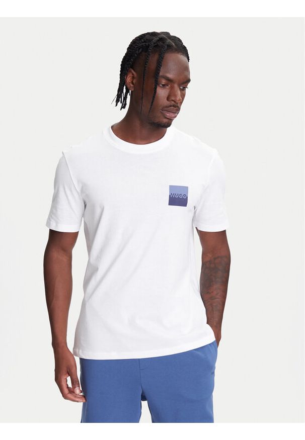 Hugo - HUGO T-Shirt Dapusi 50544458 Biały Regular Fit. Kolor: biały. Materiał: bawełna