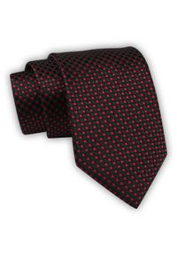 Krawat Alties (7 cm) - Drobny Rzucik, Odcienie Czerni i Czerwieni. Kolor: czerwony. Materiał: tkanina. Styl: elegancki, wizytowy #1