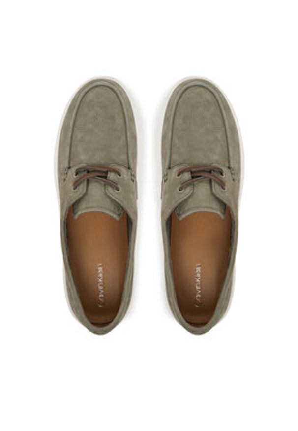 Calvin Klein Półbuty Hybrid Lace Up Boat Nu HM0HM01892 Szary. Kolor: szary. Materiał: skóra, zamsz