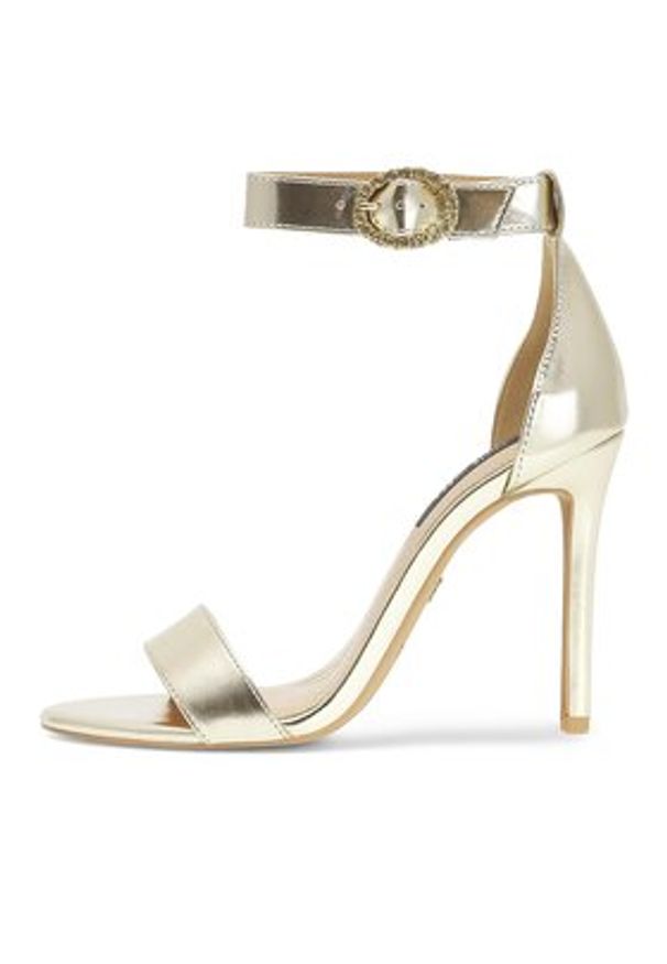 Nine West Sandały WFA2646-1 Złoty. Kolor: złoty. Materiał: syntetyk