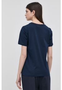 Trussardi Jeans - Trussardi - T-shirt bawełniany. Okazja: na co dzień. Kolor: niebieski. Materiał: bawełna. Wzór: nadruk. Styl: casual #5