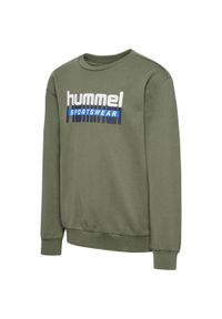 Bluza dziecięca sportowa dresowa Hummel hml Tukas Sweatshirt. Kolor: zielony. Materiał: dresówka